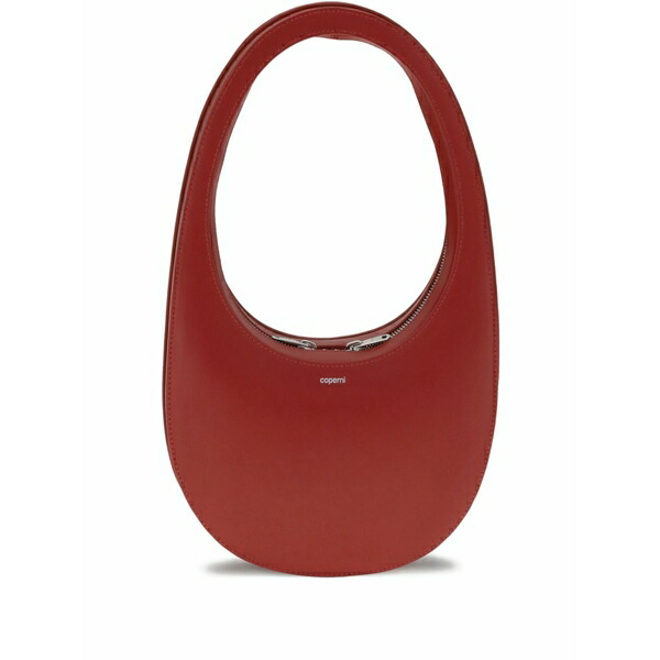 コペルニ レディース ショルダーバッグ 御徒面子 Swipe oval-frame zip shoulder bag Red
