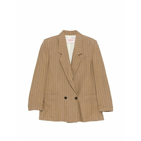 アイスバーグレタス レディース 上衣＆上衣 アウター Pinstripe double-breasted blazer Neutrals