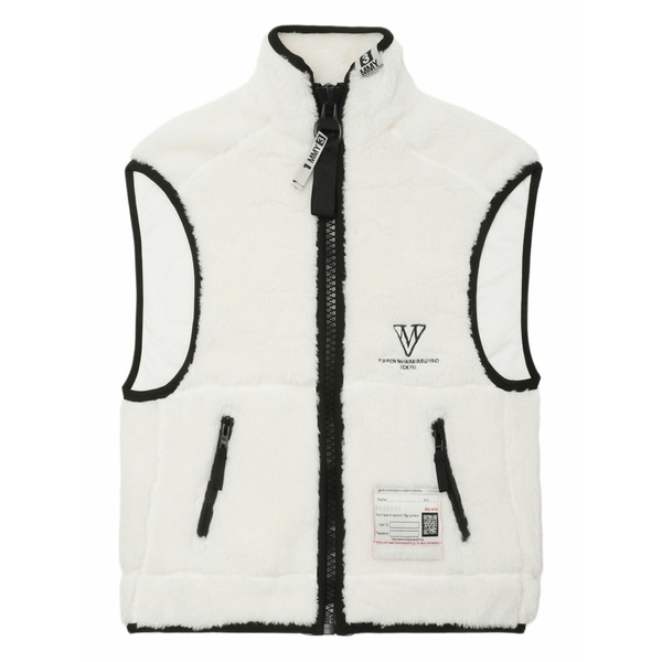 ミハラヤスヒロ メンズ ジャケット＆ブルゾン アウター Logo-embroidered gilet White｜asty