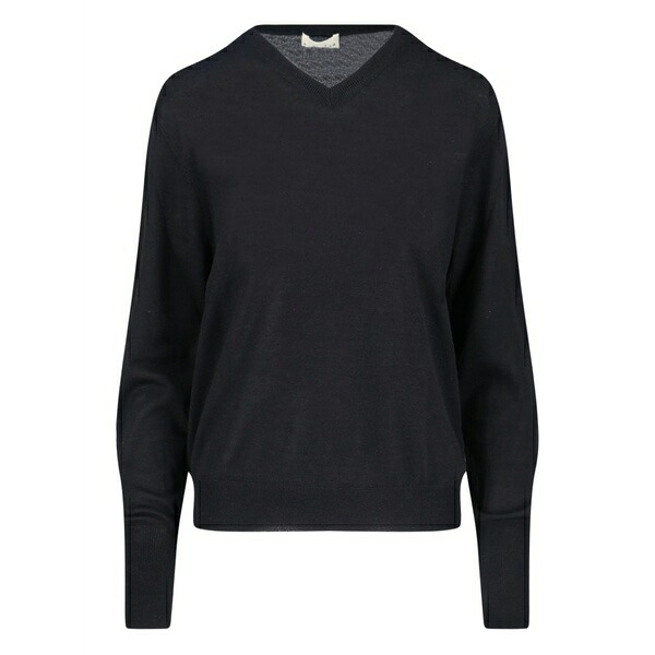 マリア レディース ニット&セーター アウター V-neck sweater Black｜asty