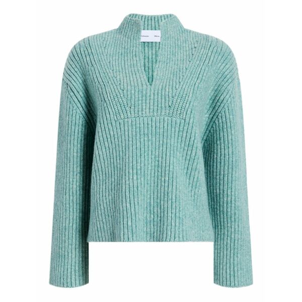 プロエンザ スクーラー 白いこと 付け札 レディース 編み物\u0026スウェーター アウター Meron sweater Green