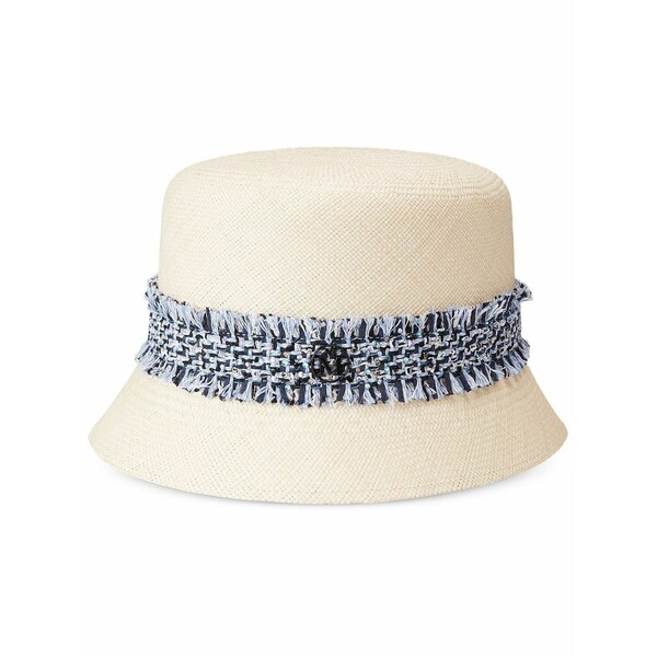 メゾンミッシェル レディース 帽子 アクセサリー Kendall fringe-detail hat Neutrals｜asty 112,400円