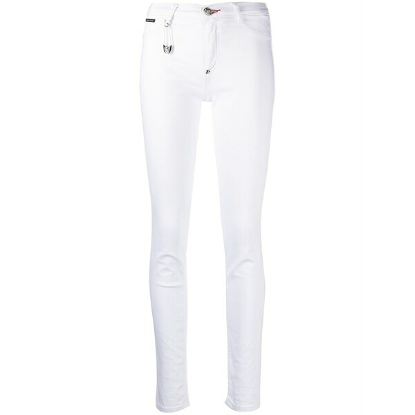 フィリッププレイン レディース デニムパンツ ボトムス High-waisted cotton jeggings White｜asty