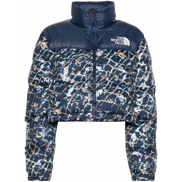 ノースフェイス レディース ジャケット＆ブルゾン アウター Abstract-print quilted jacket Blue｜asty