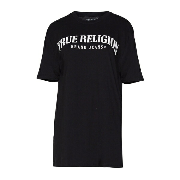 【送料無料】 トゥルーレリジョン レディース Tシャツ トップス T-shirts Black