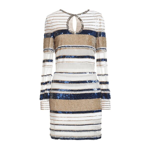 【送料無料】 エリザベスフランキ レディース ワンピース トップス Mini dresses Blue|asty