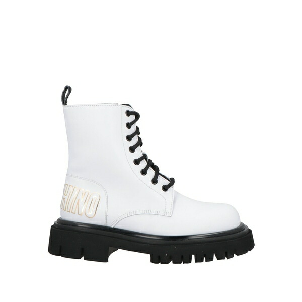 【送料無料】 モスキーノ レディース ブーツ シューズ Ankle boots White
