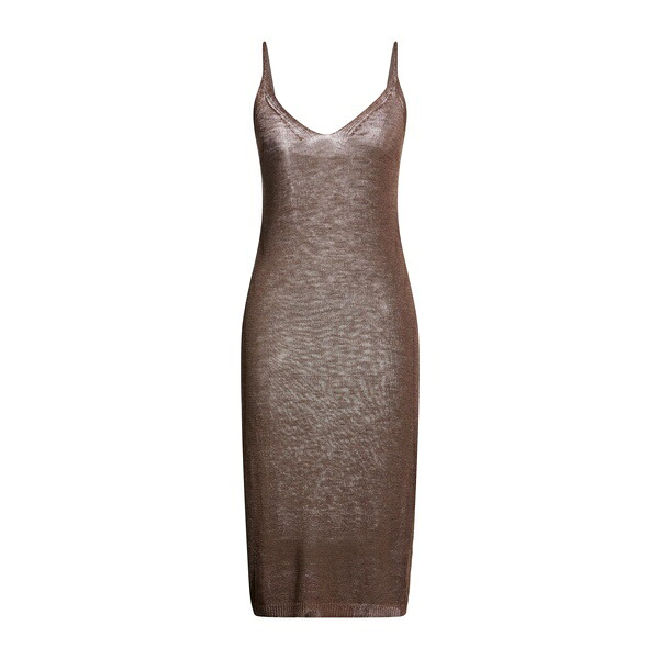 【送料無料】 ヴィコロ レディース ワンピース トップス Midi dresses Brown