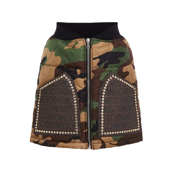 【送料無料】 モスキーノ レディース スカート ボトムス Mini skirts Green｜asty