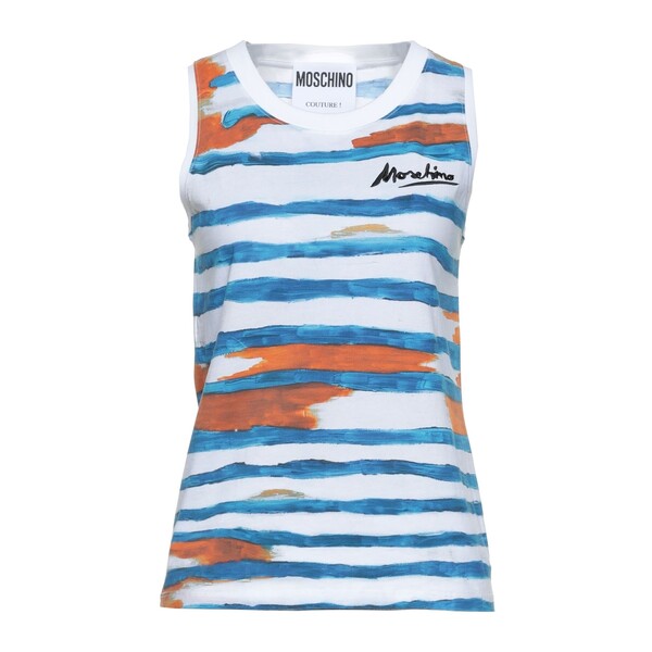 【送料無料】 モスキーノ レディース Tシャツ トップス T-shirts Blue｜asty 55,080円