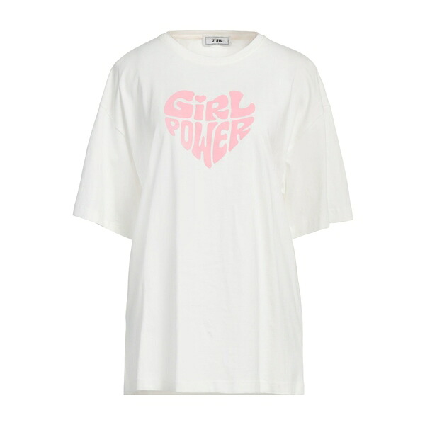 【送料無料】 ジジル レディース Tシャツ トップス T-shirts White|asty