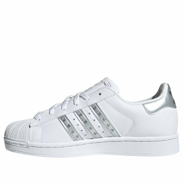 adidas アディダス レディース スニーカー 【(WMNS) adidas Superstar II 'White Metallic Silver' JR4505】 サイズ US_7(24.0cm)｜asty
