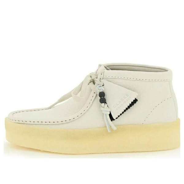 Clarks クラークス レディース スニーカー 【(WMNS) Clarks Wallabee Cup Boots 'White Nubuck' 26168988】 サイズ US_7.5(24.5cm)｜asty