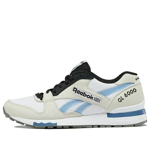Reebok リーボック メンズ スニーカー 【Eightyone x Reebok GL 6000 Retro Wear-Resistant Shoes/Sneakers Unisex White Blue GW8719】 サイズ US_5.5(23.5cm)|asty