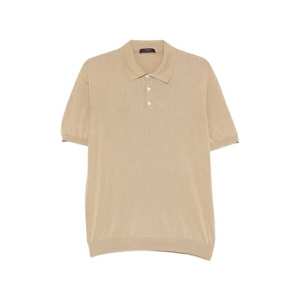 ザノーネ メンズ スポーツシャツ トップス Buttoned polo shirt Neutrals