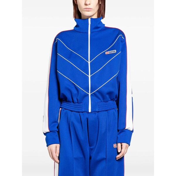 シーナ レディース 編み物\u0026プルオーバー アウター Zip track jacket Blue