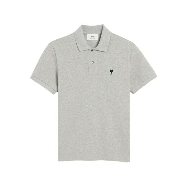 アミ メンズ ポロシャツ トップス Ami de coeur cotton polo shirt Grey｜asty