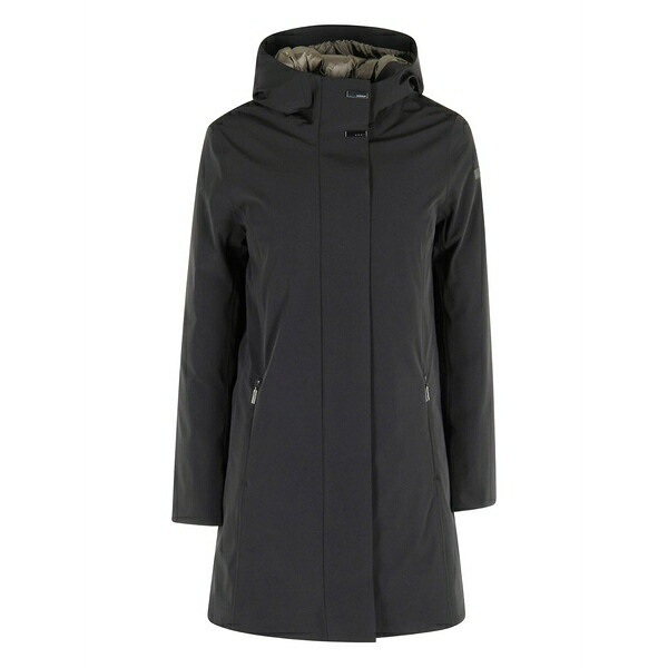 アールアールディ レディース 厚地の外套 アウター Montecristo hooded coat Black