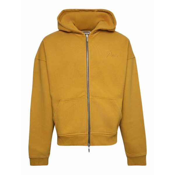 ルード メンズ パーカー・スウェットシャツ アウター Logo-embroidered hoodie Yellow