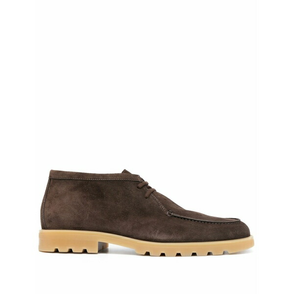 サントーニ メンズ ブーツ シューズ Suede lace-up desert boots Brown
