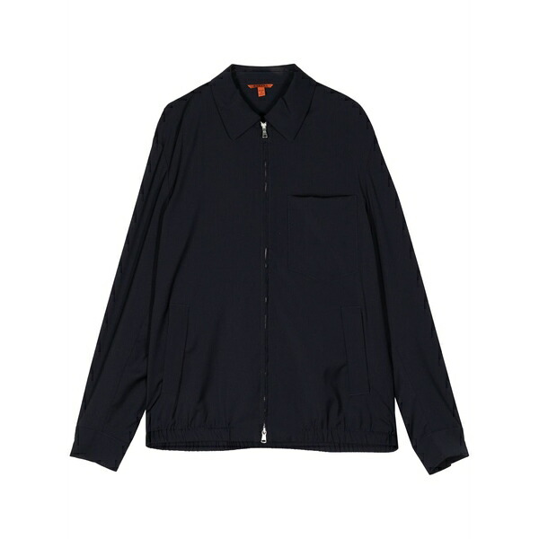 バレナ メンズ ジャケット＆ブルゾン アウター Zip-up wool shirt jacket Blue｜asty