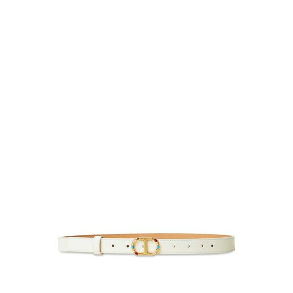 ツインセット レディース ベルト アクセサリー Logo-buckle belt White|asty