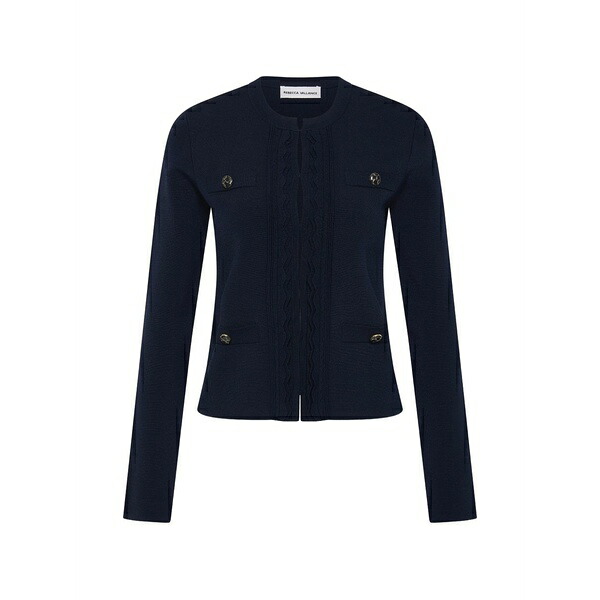 レベッカ・ヴァランス レディース ジレー アウター Ryne ruffled cardigan Blue