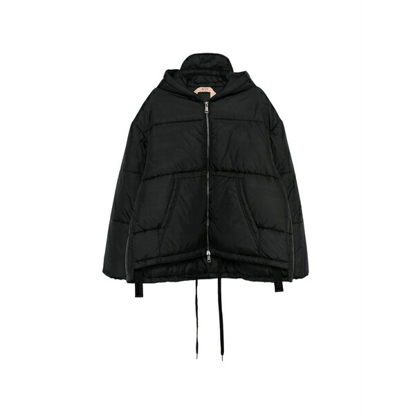 ヌメロ ヴェントゥーノ レディース 上衣＆上衣 アウター Hooded puffer jacket Black
