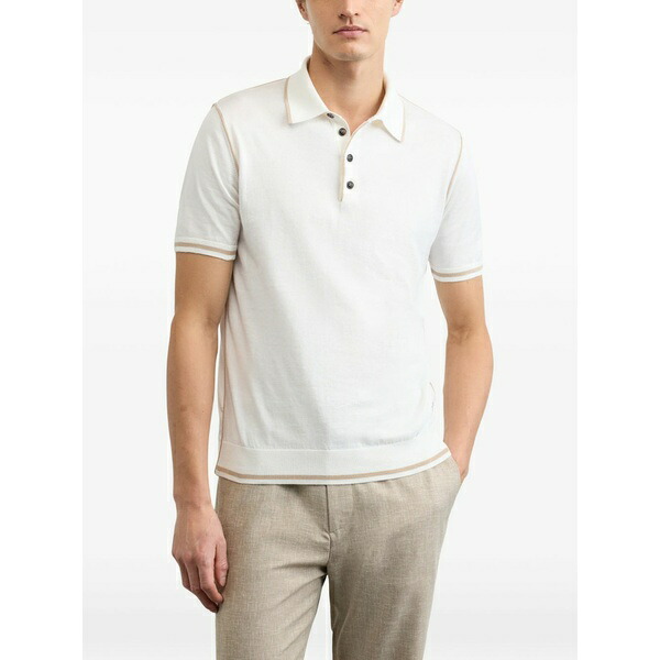 パルジレリ メンズ ポロシャツ トップス White polo shirt White｜asty
