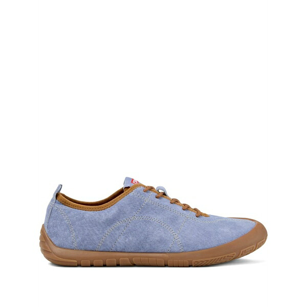 カンペール レディース スニーカー シューズ Peu path lace-up nubuck leather sneakers Blue|asty