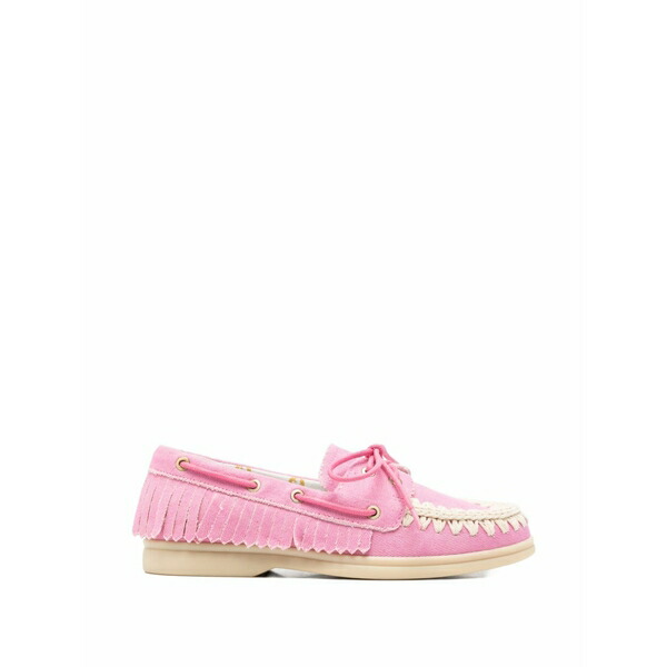 モウ レディース スリッポン・ローファー シューズ Lace-up round-toe loafers Pink