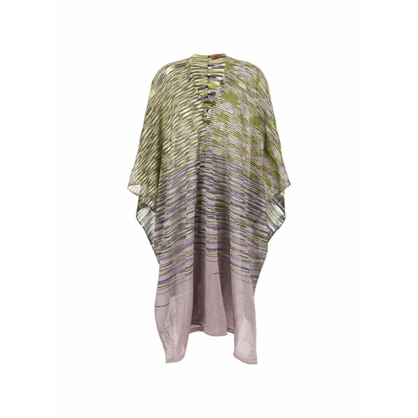 ミッソーニ レディース 上衣＆上衣 アウター Striped knitwear cape Green