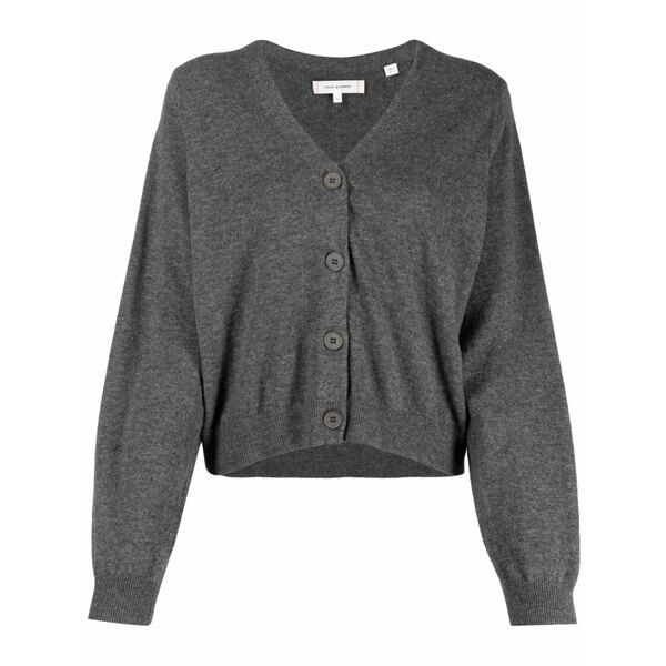 チンティアンドパーカー レディース ジレー アウター V-neck cropped wool cardigan Grey