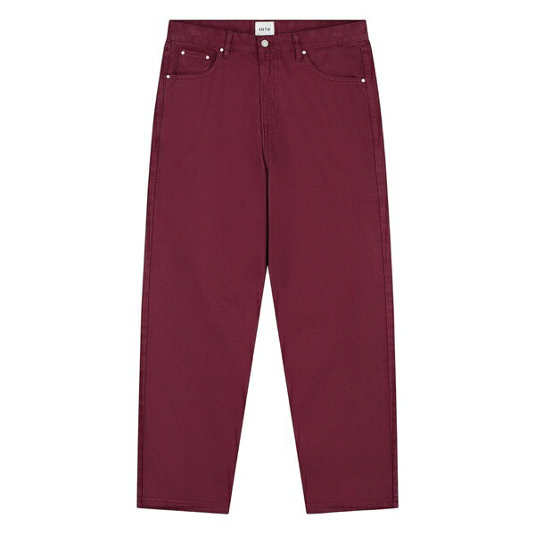 アルテ アンベルス メンズ ジーンズズボン下 ボトムス Logo-print jeans Red