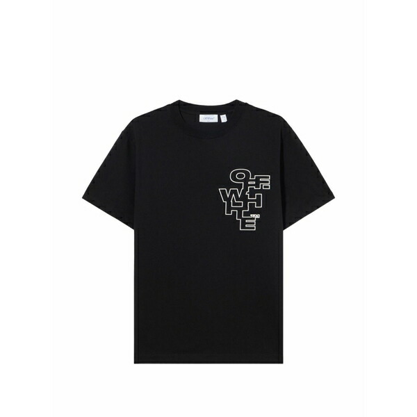 象牙色 メンズ プルオーバー トップス Outline t-shirt Black