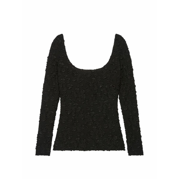 ジバンシー レディース ティーシャツ トップス Scoop-neck long-sleeves t-shirt Black