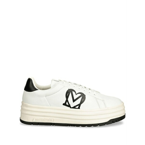 優しいこと モスキーノ レディース スニーカー シューズ Logo-print trainers  White