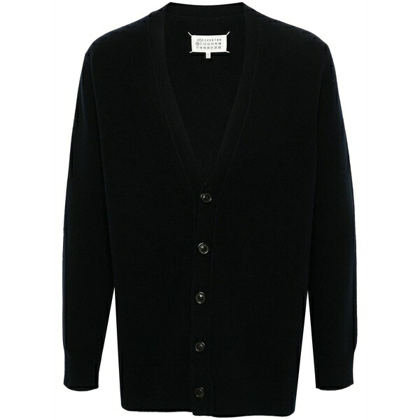マルタンマルジェラ メンズ ジレー アウター Brushed wool cardigan Black