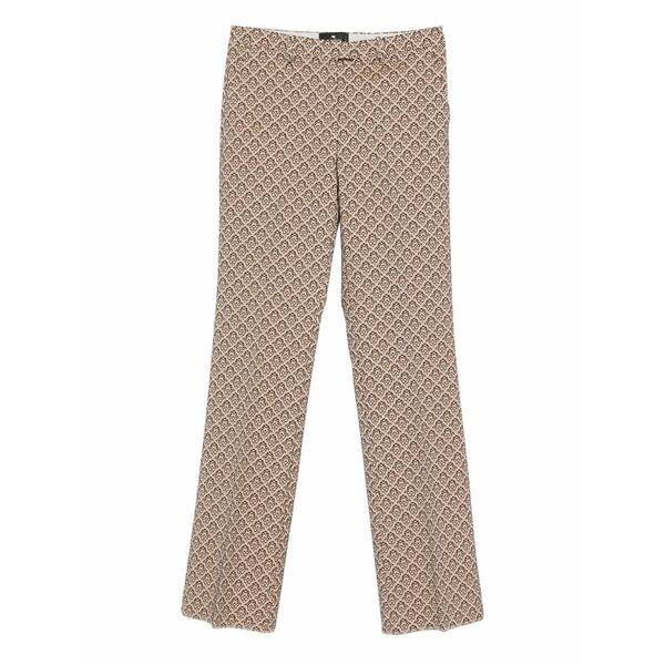 エトロ レディース カジュアルパンツ ボトムス Damask-pattern trousers Neutrals|asty