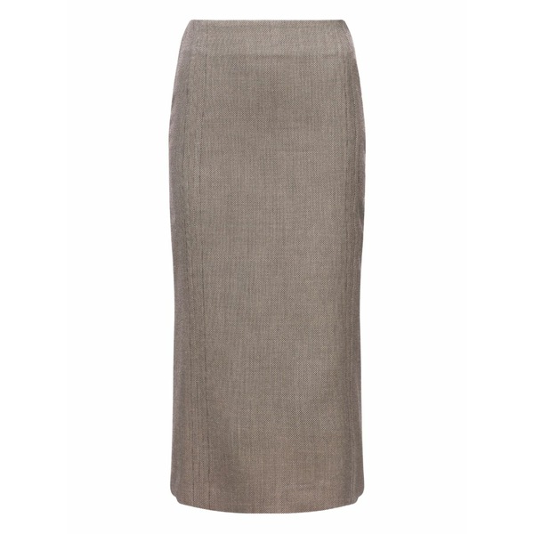 マルタンマルジェラ レディース スカート ボトムス Rear-slit midi skirt Brown|asty