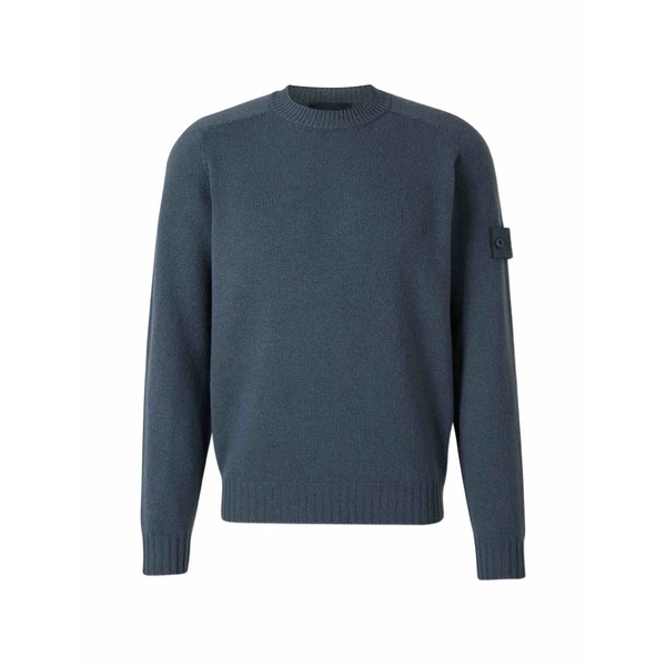 ストーンアイランド メンズ ニット&セーター アウター Patch crewneck sweater Blue｜asty 120,900円
