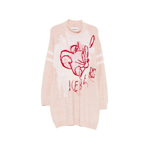 アイスバーグ レディース ワンピース トップス Graphic-design mini dress Pink|asty