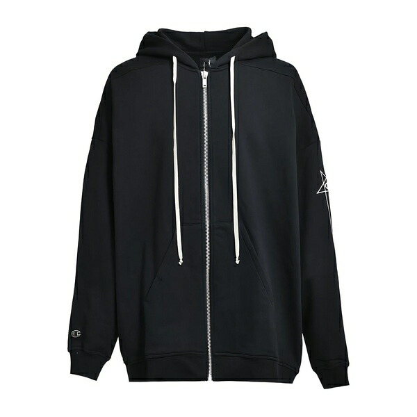 リックオウエンス メンズ パーカー・スウェットシャツ アウター Jumbo jason hoodie Black