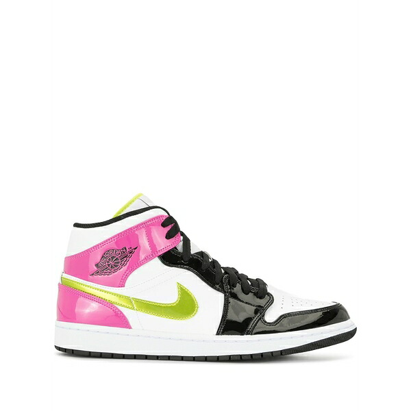 ジョーダン メンズ スニーカー シューズ Air jordan 1 mid se "cyber / active fuchsia" sneakers White｜asty