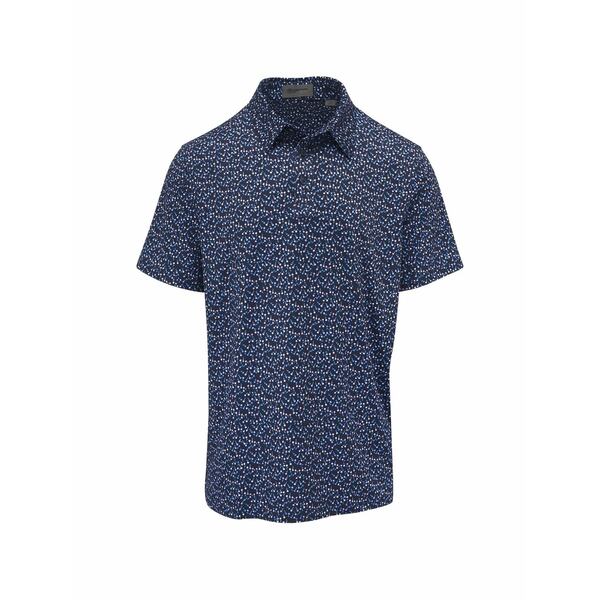Ｇ四分子 メンズ スポーツシャツ トップス Short-sleeve polo shirt Blue
