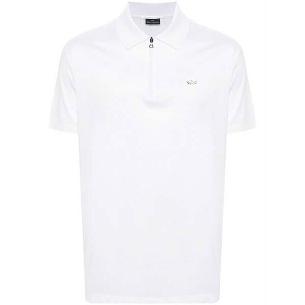 ポールアンドシャーク メンズ ポロシャツ トップス Logo-appliqu?? polo shirt White｜asty