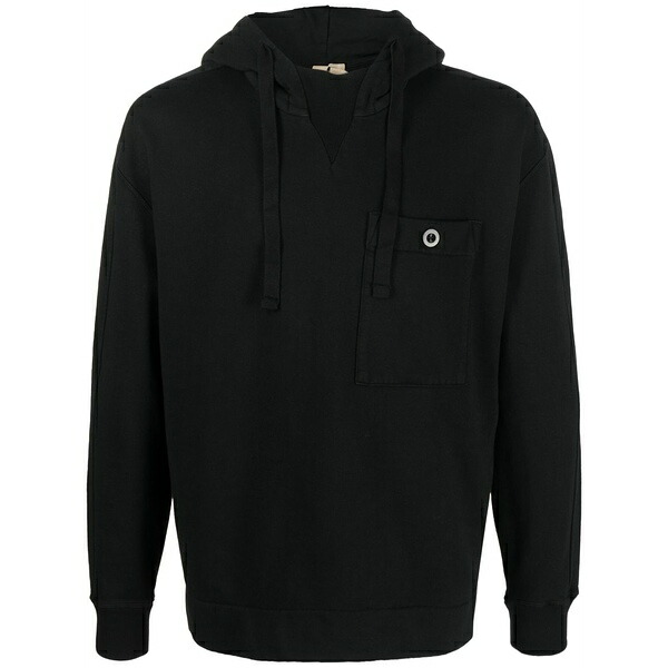 テンシー メンズ パーカー・スウェットシャツ アウター Patch-pocket detail hoodie Black