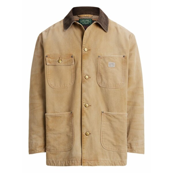 ラルフローレン メンズ 上衣＆上衣 アウター Corduroy-collar canvas jacket Neutrals