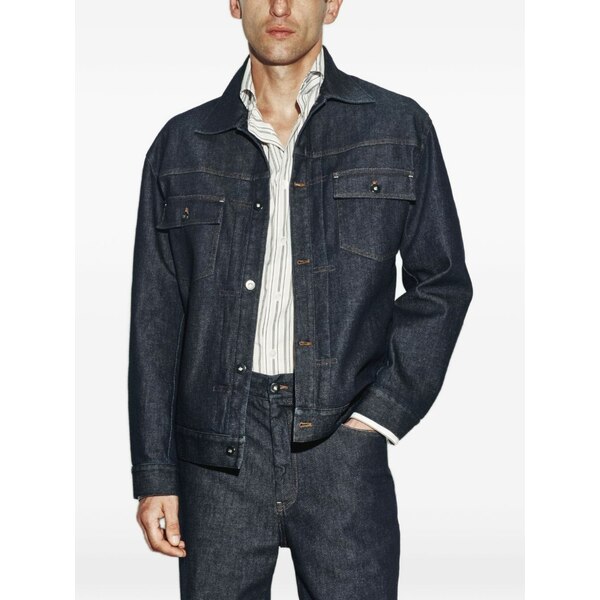 パウロペコラ メンズ ジャケット&ブルゾン アウター Denim jacket Blue|asty