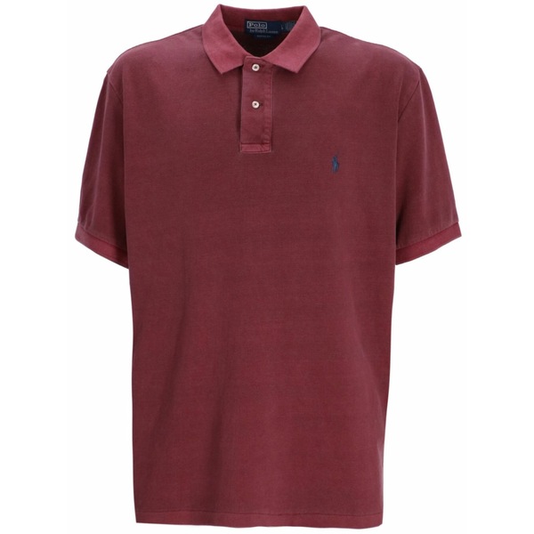 ラルフローレン メンズ スポーツシャツ トップス Logo-embroidered cotton polo shirt Red